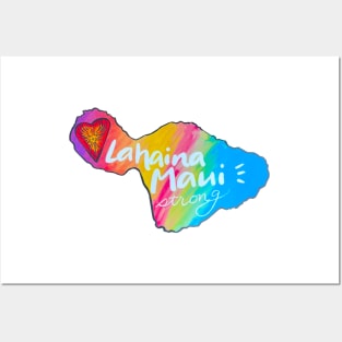 Lahaina Maui Strong, vinyl waterproof sticker, water bottle, Hawaii sticker Posters and Art